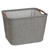 Household Essentials 11 in. H x 15.75 in. W x 13.125 in. D Gray Fabric Cube Storage Bin
