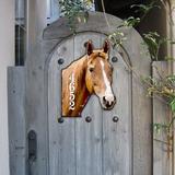 Designocracy Horse Wall Mount Wood in Brown, Size 17.0 H x 14.0 W x 0.5 D in | Wayfair MA98160-18