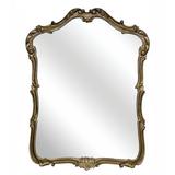 Astoria Grand Hobdy Traditional Accent Mirror Resin, Wood in Yellow, Size 41.0 H x 30.25 W x 3.0 D in | Wayfair DF8C409781B247EEBB3EA69A40B5DC13