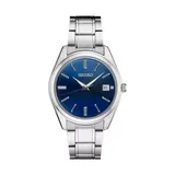 Seiko Men's Sapphire Crystal Watch, Silver