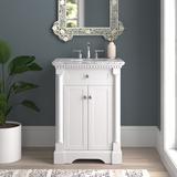 Mistana™ Annabel 24" Single Bathroom Vanity Set Wood/Marble in White, Size 35.0 H x 24.0 W x 21.5 D in | Wayfair EC4C0A0844B7497F93226352C37675F7