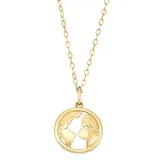 "10k Gold Globe Pendant Necklace, Women's, Size: 18"""