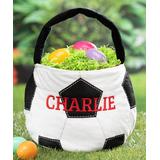 Personalized Planet Totebags - White & Black Personalized Soccer Ball Plush Treat Bag