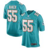 Men's Nike Jerome Baker Aqua Miami Dolphins Game Jersey