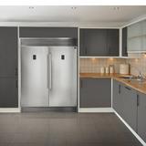 Forno 56.6" Side by Side 27.6 cu. ft Refrigerator w/ Grill Trim Kit in Black/Gray/White, Size 62.0 H x 56.6 W x 29.7 D in | Wayfair FFFFD1933-60S