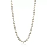 Amour de Pearl White 6-7 Millimeter A Quality Cultured Freshwater Pearl 24 Inch Strand Necklace in 14k White Gold