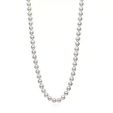 Amour de Pearl White 8.5-9.5 Millimeter Cultured Freshwater Pearl 24 Inch Strand Necklace in Sterling Silver