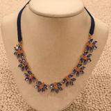 J. Crew Jewelry | J.Crew Ladies Multi Color Crystal Necklace | Color: Blue/Orange | Size: Os