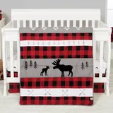 Trend Lab Lumberjack Moose 6 Piece Crib Bedding Set, Multicolor