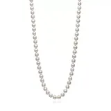 Amour de Pearl White 8.5-9.5 mm A Quality Cultured Freshwater Pearl 24 Inch Strand Necklace in 14k White Gold