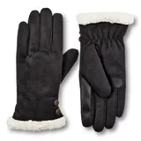 Women's isotoner Recycled Microsuede Water Repellent Gloves, Size: Large-XL, Black