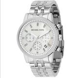 Michael Kors Accessories | Michael Kors Chronograph Mother Of Pearl Watch | Color: Silver | Size: 38 Mm Case