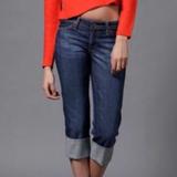 Anthropologie Jeans | Anthropologie Ag The Shorty Cuff Capri Crop Jeans | Color: Blue | Size: 28