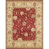 Loloi Rugs Durden Hand-Knotted Wool Red/Ivory Area Rug Wool in White, Size 36.0 W x 0.25 D in | Wayfair MAJEMM-04REIV3050
