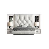 Hispania Home London Bedor71 Bedroom Set 5 Pieces Upholstered in Black, Size Queen | Wayfair BEDOR71-SET5QHG