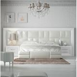 Hispania Home London Bedor114 Bedroom Set 3 Pieces Upholstered in Black, Size Queen | Wayfair BEDOR114-SET3QHG