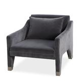 Armchair - Sonder Living Kelly Hoppen 33.5" Wide Armchair Cotton/Fabric in Brown/Gray, Size 30.5 H x 33.5 W x 39.5 D in | Wayfair 1402111