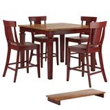 Birch Lane™ Emelle Counter Height Dining Set Wood in Red, Size 36.42 H in | Wayfair CF0503E573A3432C8C8668096EEB71AE