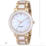 Kate Spade Accessories | Kate Spade Gramercy Grand Mother Of Pearl Watch | Color: Gold | Size: 38 Mm Case