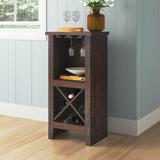 Gracie Oaks Papillion Bar w/ Wine Storage Wood in Brown, Size 36.0 H x 13.15 D in | Wayfair 67C1DF70EEE64001B95B6BAB6E83152A