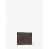Michael Kors Cooper Logo Billfold Wallet With Coin Pouch Brown One Size