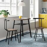 Wade Logan® Akeara 3 - Piece Dining Set Wood/Metal in Black | Wayfair 44F05C8F9EA840BAA7C8FAA7A5C1E793