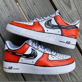 Nike Shoes | Nike Air Force 1 Cartoon Pop Art Sketch Customs | Color: Red/White | Size: Various