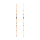 Kiera Rose Gold Plated Sterling Silver 3/8 Ct. T.w. Light Blue Cubic Zirconia Bar Station Drop Earring