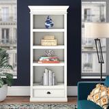 Beachcrest Home™ Portsville 74.8" H x 31.5" W Standard Bookcase Wood in White, Size 74.8 H x 31.5 W x 15.75 D in | Wayfair