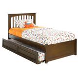 Andover Mills™ Baby & Kids Acworth Solid Wood Platform Bed w/ Trundle Wood in Brown, Size 41.3 H x 58.3 W x 79.3 D in | Wayfair ANDO3295 29071522