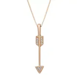 "10k Gold Diamond Accent Arrow Pendant Necklace, Women's, Size: 18"", White"