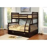 Harriet Bee Cliften Twin over Full Bunk Bed w/ Trundle Wood in Brown, Size 70.25 H x 41.5 W x 80.5 D in | Wayfair 96F1B81E07734DBC83A8E5D6CDABAB84