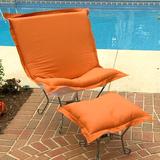 The Twillery Co.® Parnassus Seascape Canyon Puff Patio Chair Cover in Orange, Size 1.0 H x 40.0 W x 49.0 D in | Wayfair