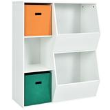 Costway Kids Toy Storage Cabinet Shelf Organizer-Multicolor