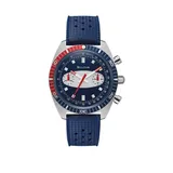 Bulova Men's Surfboard Red and Blue Bezeled Watch with Blue Strap