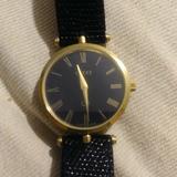 Gucci Accessories | Gucci Swiss Quartz Roman Numeral Wrist Watch | Color: Black/Gold | Size: Os