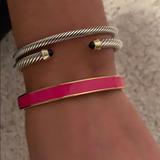 Kate Spade Jewelry | Kate Spade Tickled Pink Idiom Bangle | Color: Gold/Pink | Size: Os