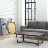 AllModern Hickory 2 Piece Nesting Tables Aluminum in Gray/Yellow, Size 23.3 H x 13.3 W x 13.3 D in | Wayfair WLAO1145 40830648