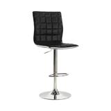 Hokku Designs Hermod Adjustable Height Stool Upholstered/Leather in Black, Size 18.5 W x 22.0 D in | Wayfair BCF832CD52C342C39E6698329F353F4B