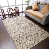 White Area Rug - Dakota Fields Hand-Knotted Light Brown/Ivory Area Rug Cotton/Jute & Sisal in White, Size 72.0 W x 0.5 D in | Wayfair