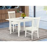 Canora Grey Montsalas Butterfly Leaf Solid Wood Dining Set Wood in White, Size 29.0 H in | Wayfair FDB89DD6BE444FE28851155FA471FFDC