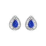 Effy® 3/4 Ct. T.w. Diamond And 1 Ct. T.w. Sapphire Earrings In 14K White Gold