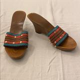 Gucci Shoes | Auth Vintage Gucci Platform Sandal | Color: Brown/Orange/Red | Size: 7.5