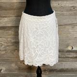 Free People Skirts | Free People Lace Ivory Skirt | Color: White | Size: 8