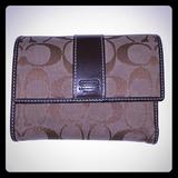 Coach Bags | Coach Signature Trifold Wallet | Color: Brown/Tan | Size: Os