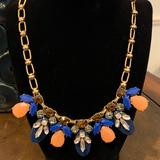 J. Crew Jewelry | J. Crew Statement Necklace | Color: Blue/Gold | Size: Os