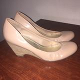 Jessica Simpson Shoes | Jessica Simpson Nude Mid Heel Wedge | Color: Cream | Size: 8.5