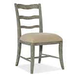 Hooker Furniture Alfresco Ladder Back Side Chair in Gray Wood/Upholstered/Fabric in Brown/Gray, Size 38.5 H x 23.25 W x 25.0 D in | Wayfair