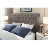 Modus Furniture Geneva Sleigh Headboard Upholstered/Polyester in Brown, Size 54.0 H x 62.0 W x 11.0 D in | Wayfair 3ZH3L4BH11