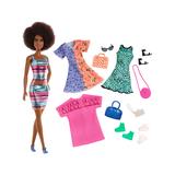 Barbie Dolls - Barbie Brown Hair Party Fashion Doll & Accessory Set